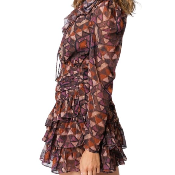 Olivaceous Tiered Ruffle Dress - Picture 3 of 5